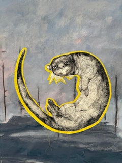 Painting of Otter; "Otter Bardo"