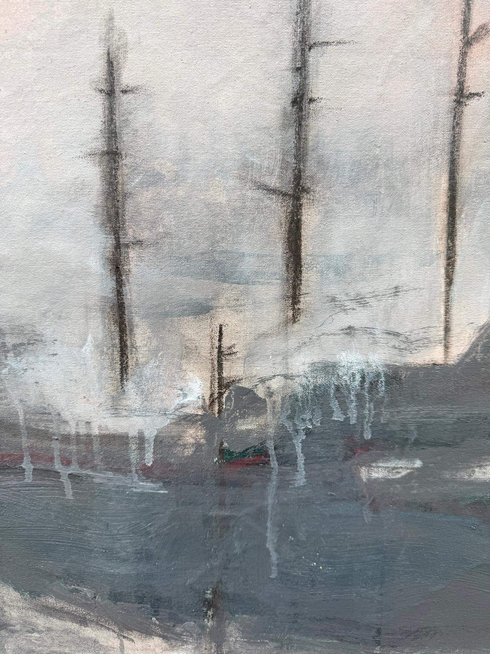 Born in New York in 1971, Gin Stone is a materials-based artist whose work explores environmental decline, animal advocacy, and impermanence. Working with salvaged linen, reclaimed textiles, and found materials, she creates mandala-like