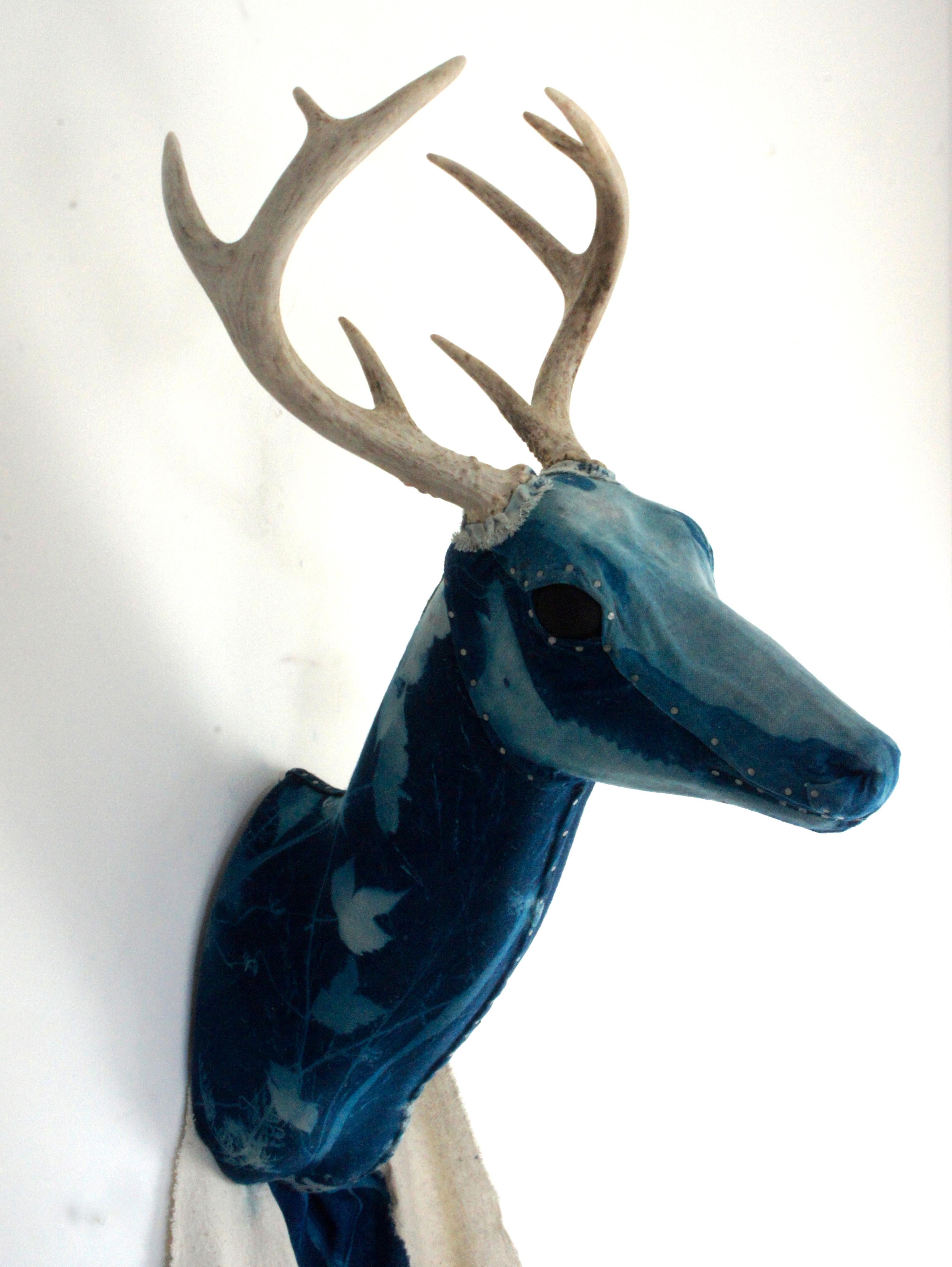 large gold stag head
