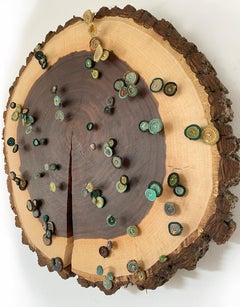 SERIE DECADIMENTO INNATURALE: Scultura da parete in Wood: 'Noce nero n.1'