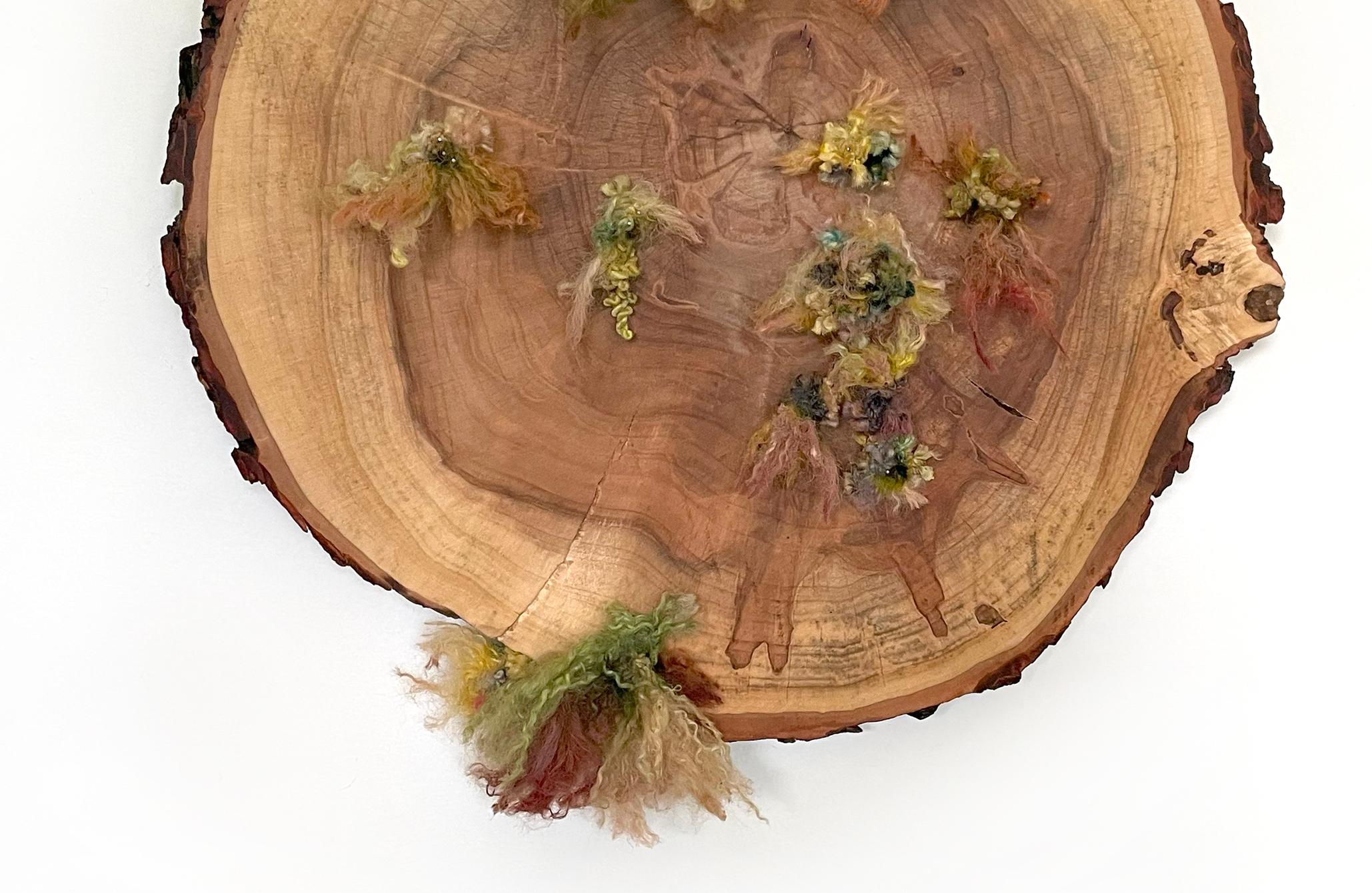 SERIE UNNATURAL DECAY, Escultura mural de madera: 'Arce plateado nº 1' - Still-Life Sculpture Beige de Gin Stone