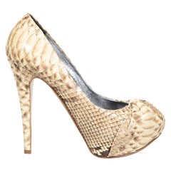 Gina Beige Python Pumps Size UK 4.5