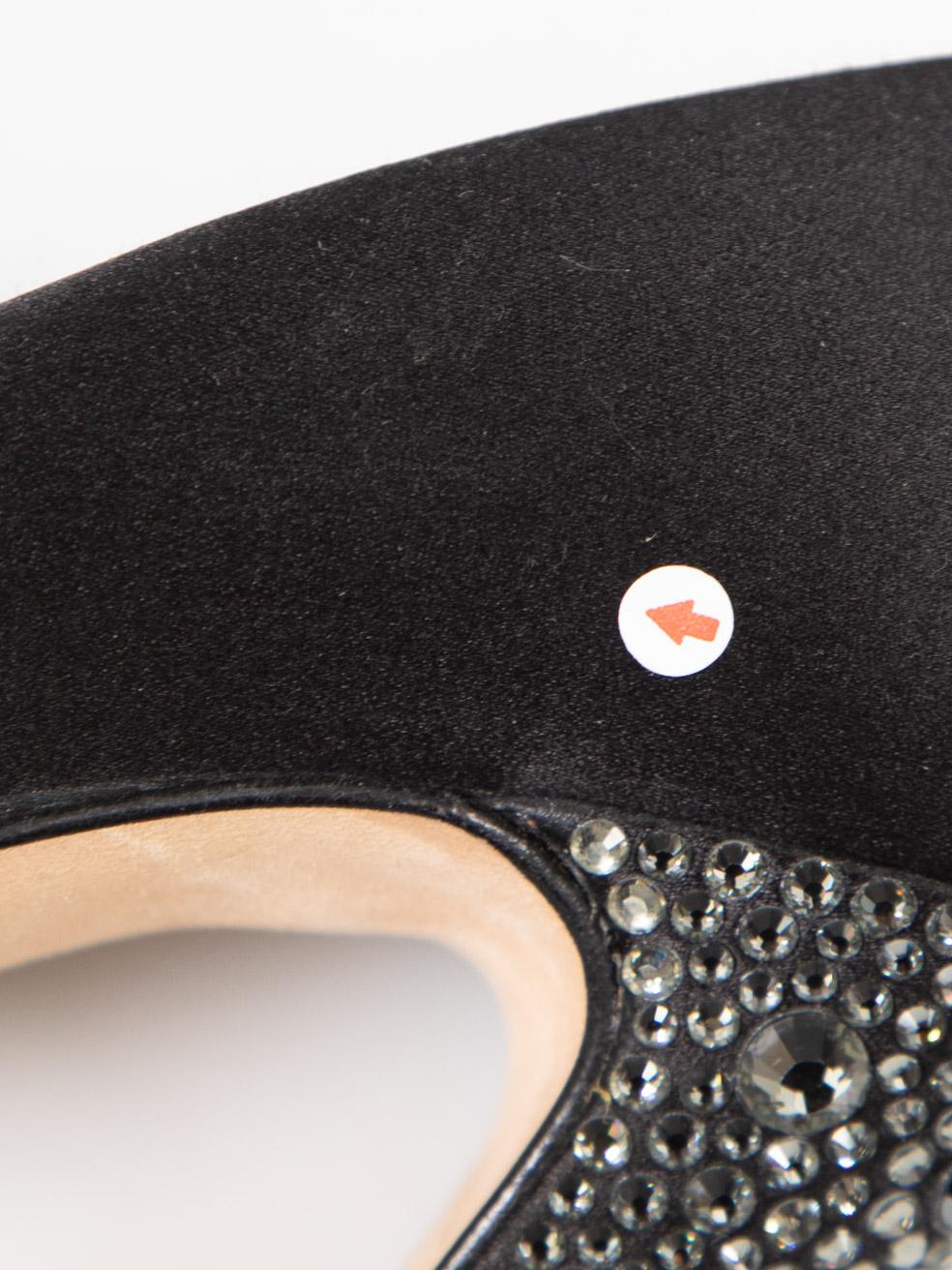 Gina Schwarz Kristall verschönert Plateau Pumps Größe UK 3 im Angebot 5