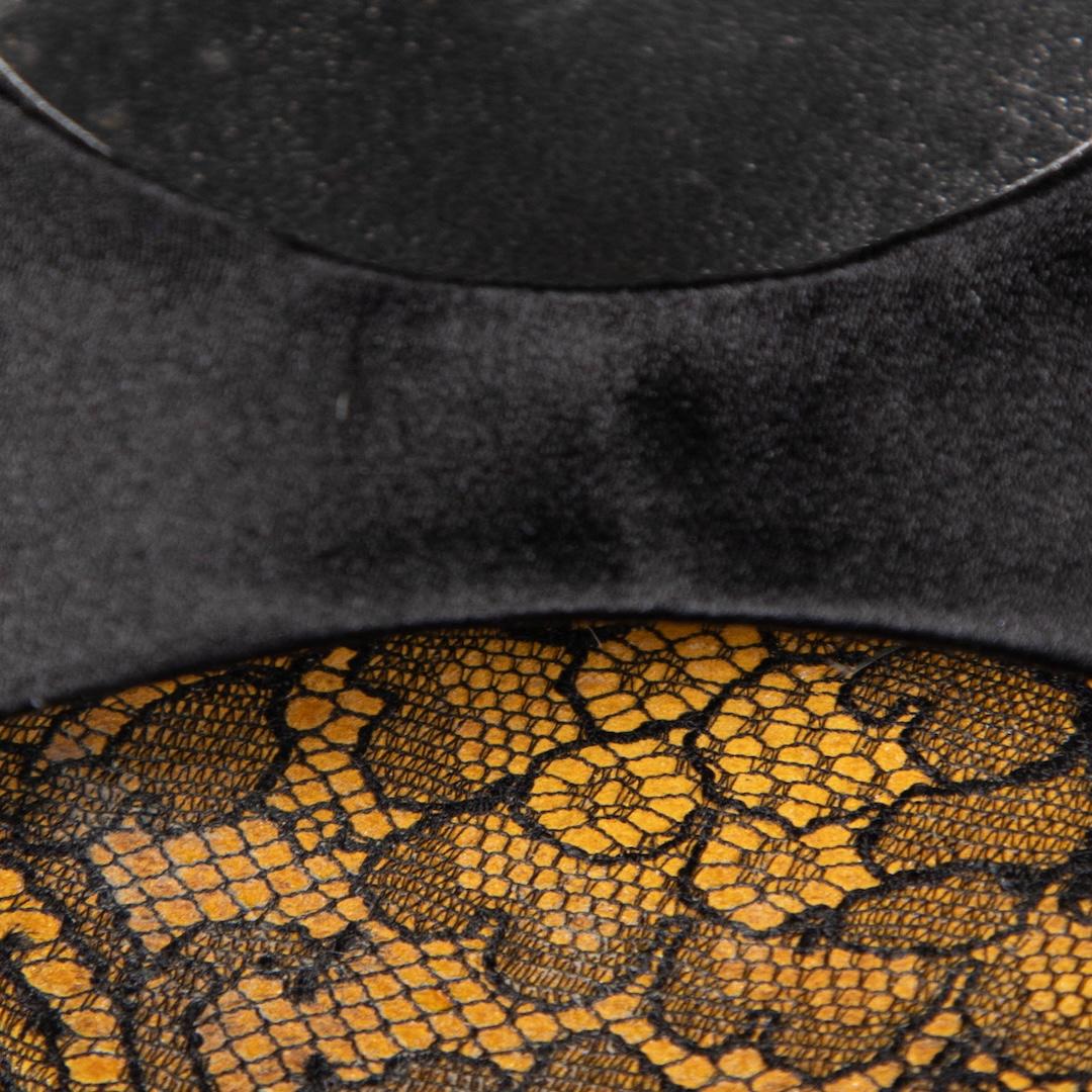 Gina Schwarz verschönerte Peep Toe Heels mit Spitzendetails in Schwarz Größe UK 6 im Angebot 2