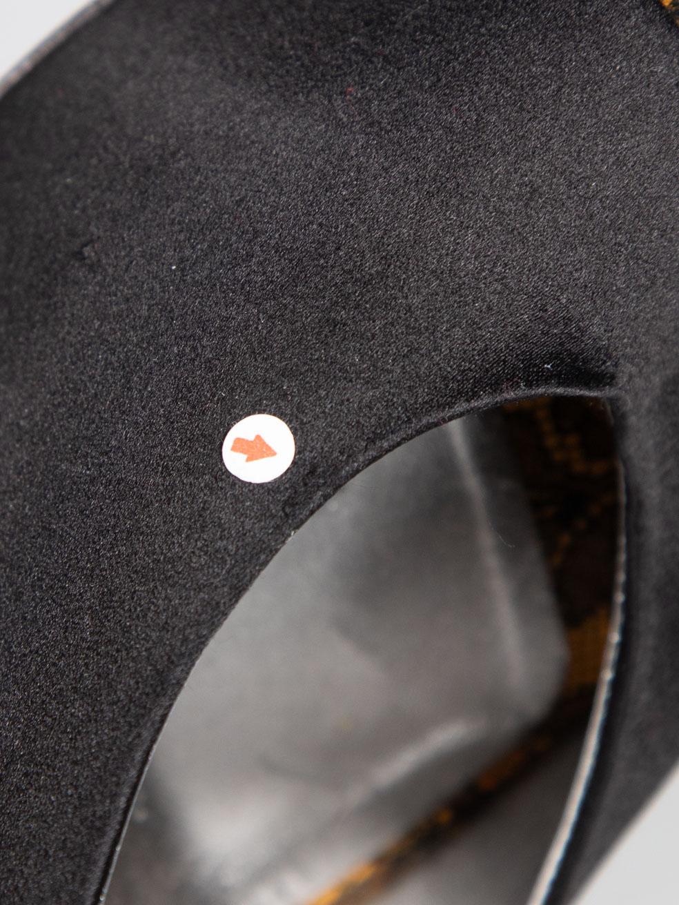 Gina Schwarz verschönerte Peep Toe Heels mit Spitzendetails in Schwarz Größe UK 6 im Angebot 4