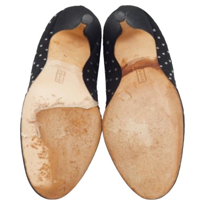 Gina Negro Satén Cristal Embellished Bombas Tamaño 38 en venta 4