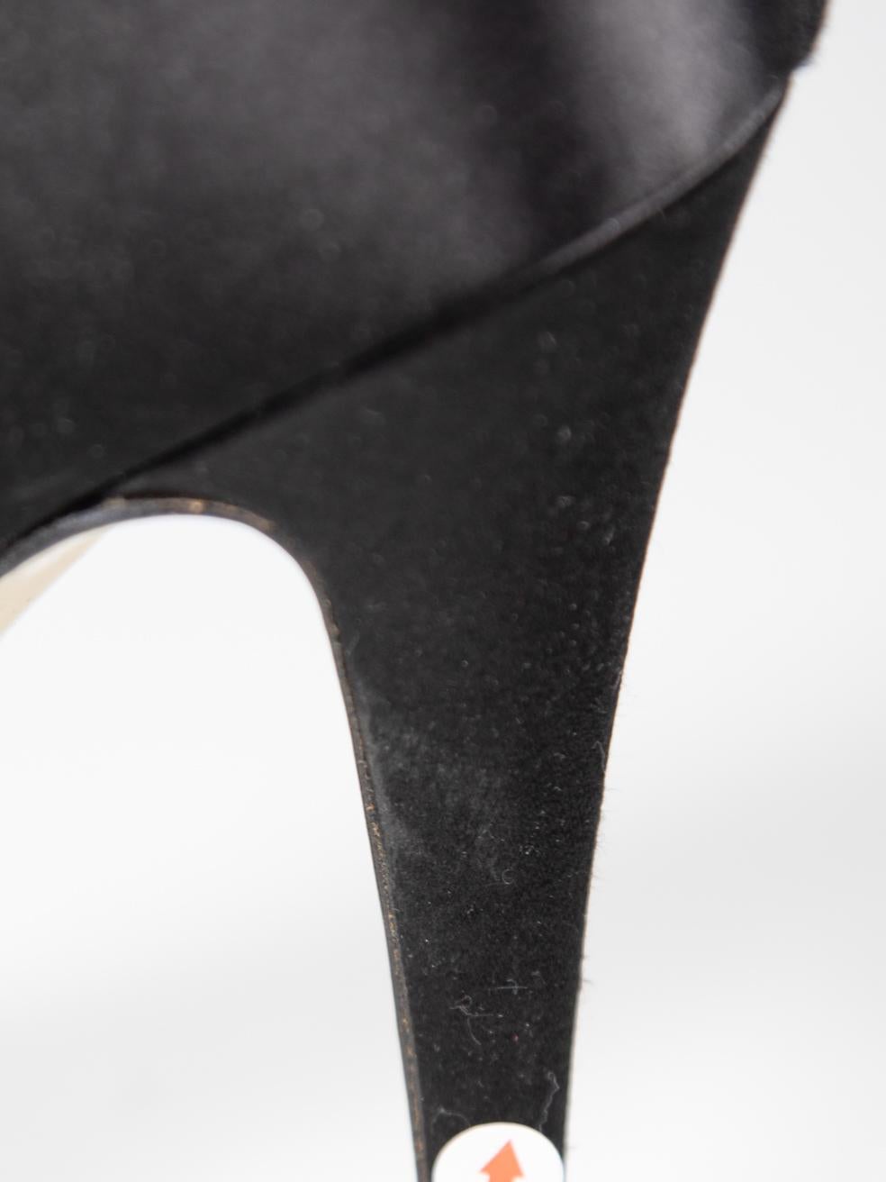 Gina Black Satin Platform Pumps Size UK 6.5 For Sale 6