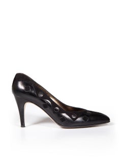 Gina - Décolleté in pelle e camoscio nero con motivo cut-out - misura 4,5 UK