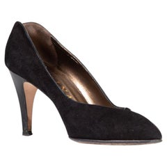 Gina - Décolleté in pelle e camoscio nero con motivo cut-out - misura 4,5 UK