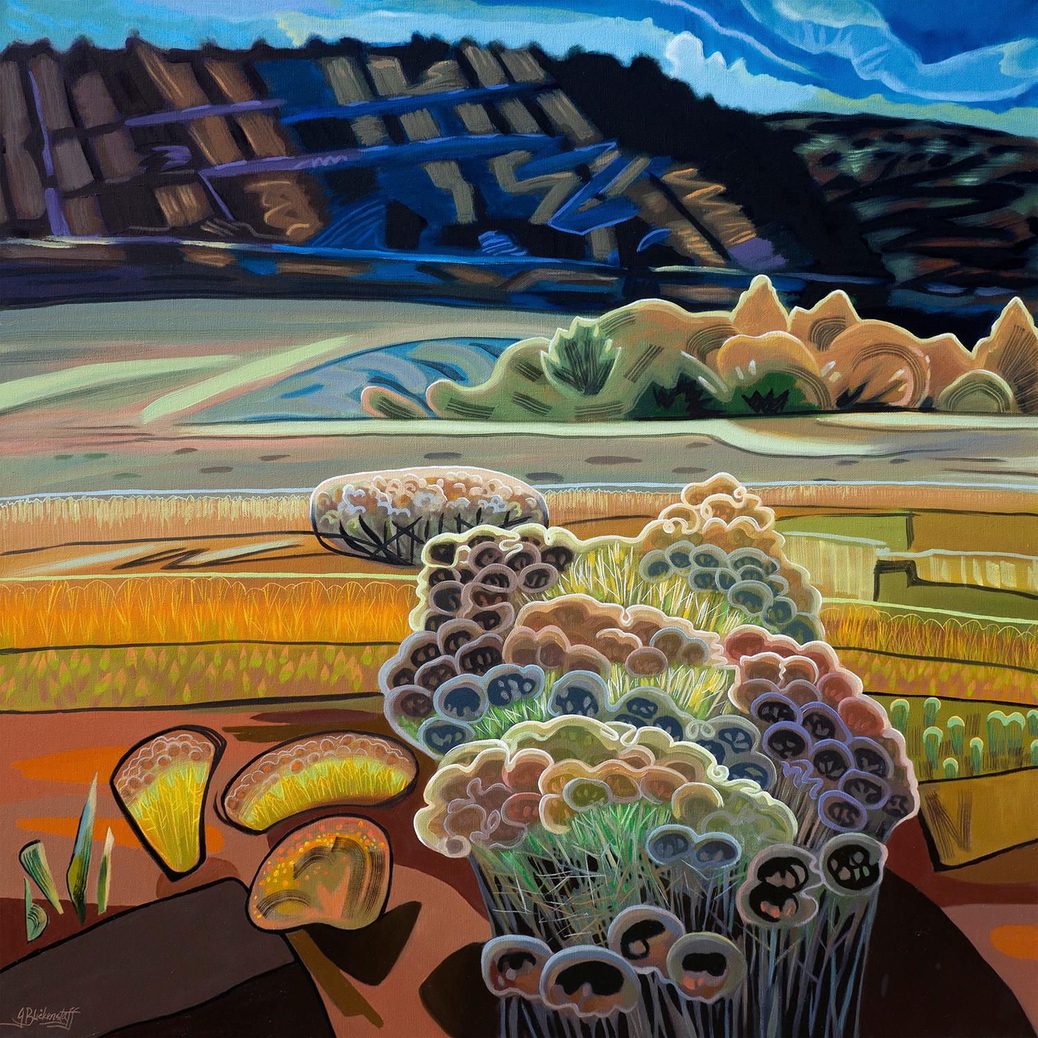Dixon Meadow #2 - Expressionist Colorado Colorful Landscape Oil Painting
