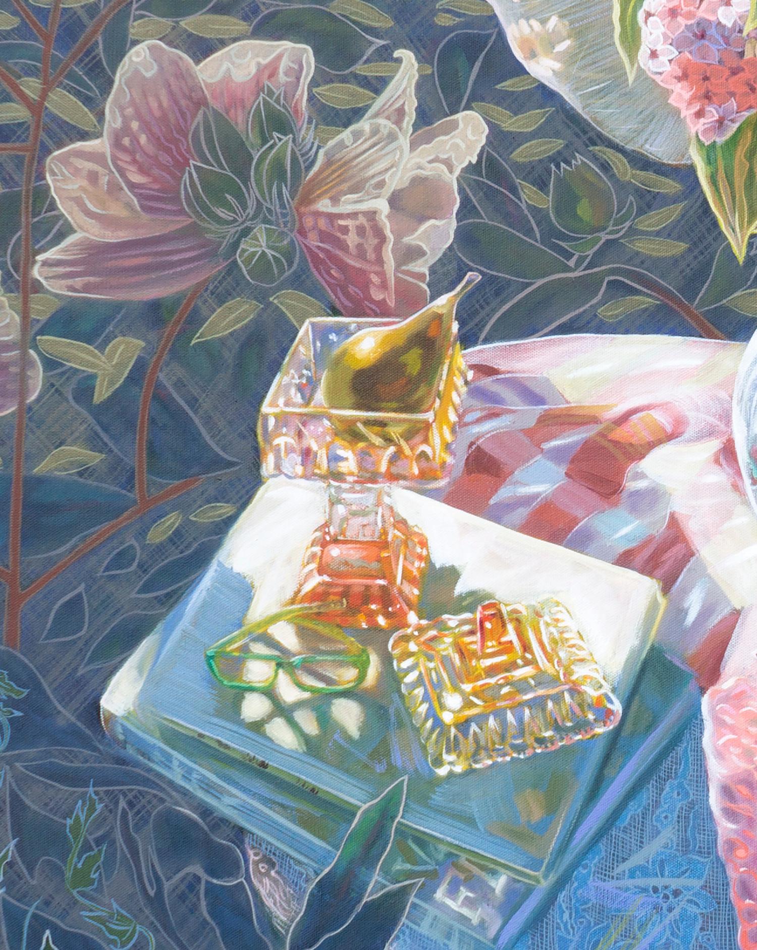 Phlox et marguerites
Huile sur cavas 
48.0 x 36.0 x 1.25, 7.0 lbs  

Commentaire de l'artiste : 

