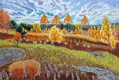 Red Fox Meadow - Fall Colorado Oil Painting