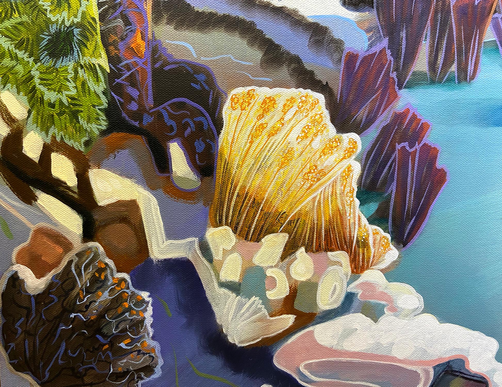 Reservoir Trail - Palmer Lake, Zeitgenössische Magischer Realismus Gemälde (Impressionismus), Painting, von Gina Blickenstaff