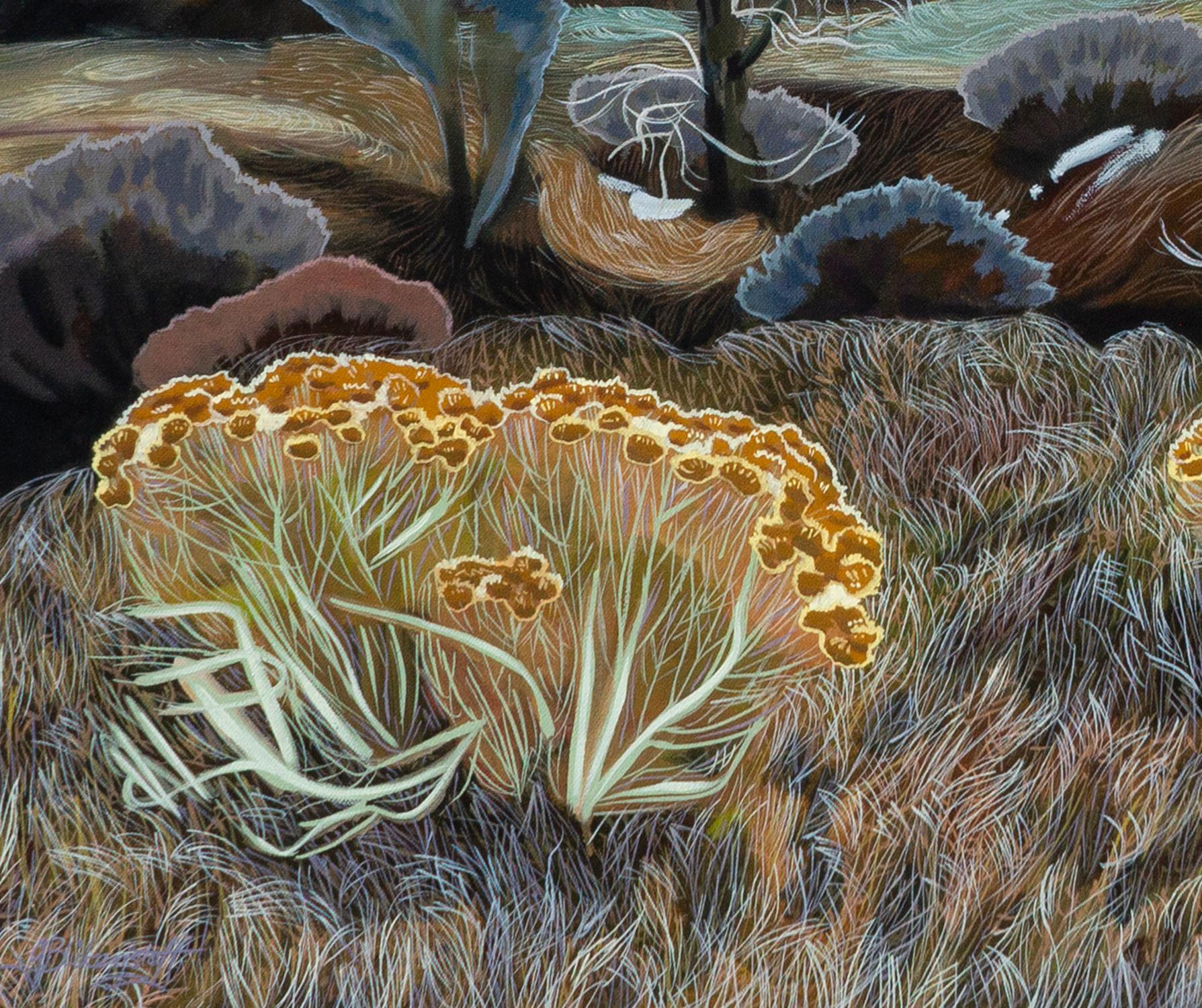 Turkey Crossing - Pintura al óleo expresionista de un paisaje de Colorado - Painting de Gina Blickenstaff