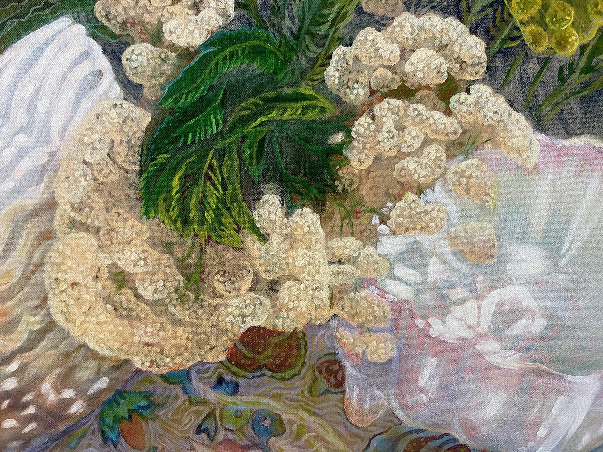 Yarrow and Hen, Original Painting For Sale 2
