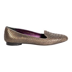 Gina Brown Python Leather Loafers Size UK 4.5