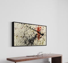 Peinture abstraite moderne Celestial Drift encadrée