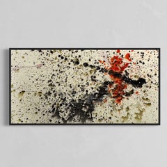 Celestial Drift – gerahmtes modernes abstraktes Acrylgemälde in abstraktem Acryl