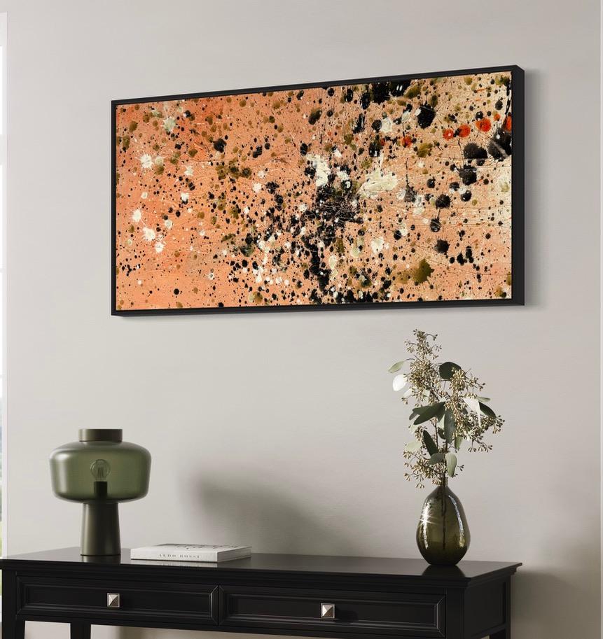 Daydream Musing – gerahmtes modernes abstraktes acyles Gemälde (Abstrakt), Painting, von Gina Keatley