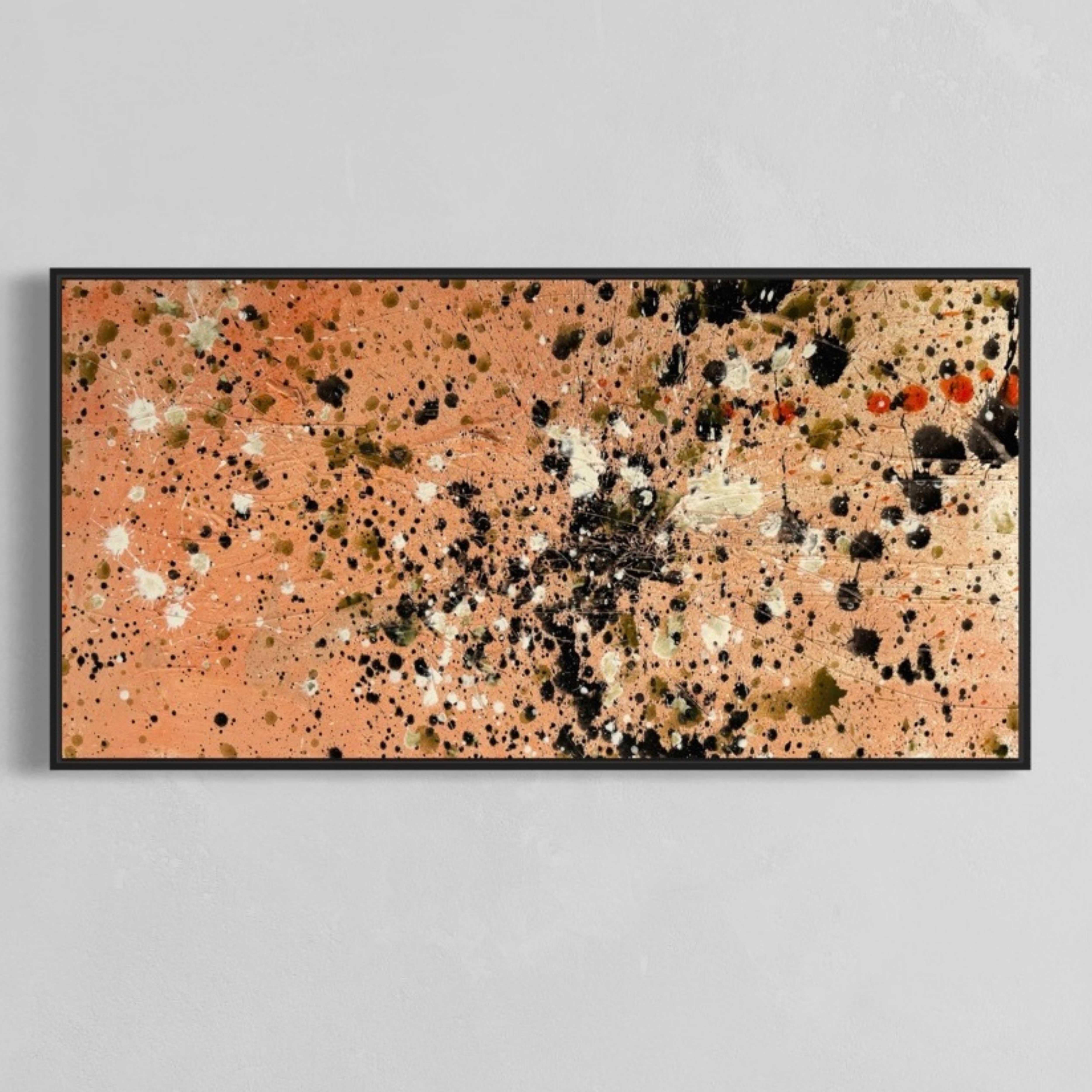 Gina Keatley Abstract Painting – Daydream Musing – gerahmtes modernes abstraktes acyles Gemälde