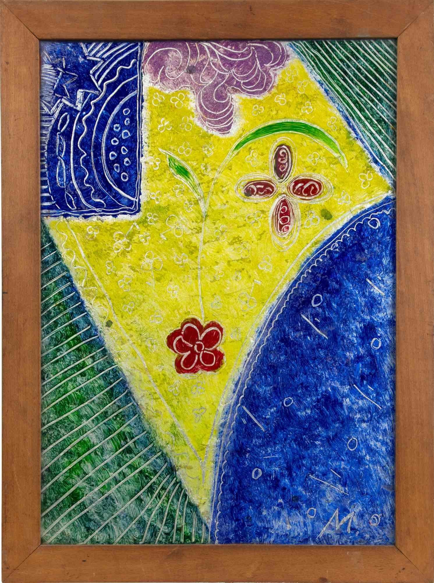 Tempera su cartone attribuita a Gina Marziale e probabilmente realizzata negli anni Ottanta.

Monogram a mano.

Condizioni eccellenti.

Include una cornice in legno. 
