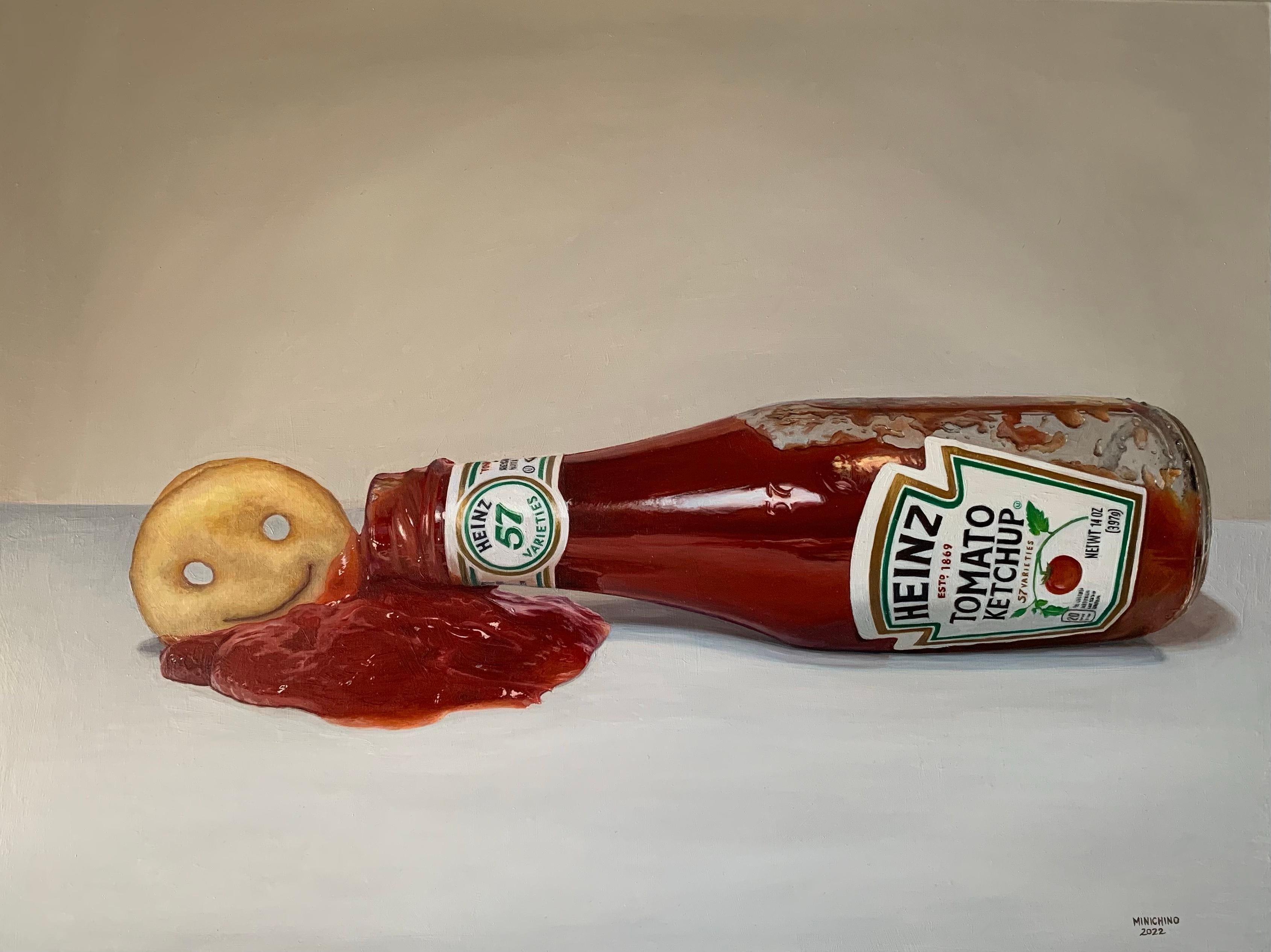 Gina Minichino Still-Life Painting - Ketchup with a Smile