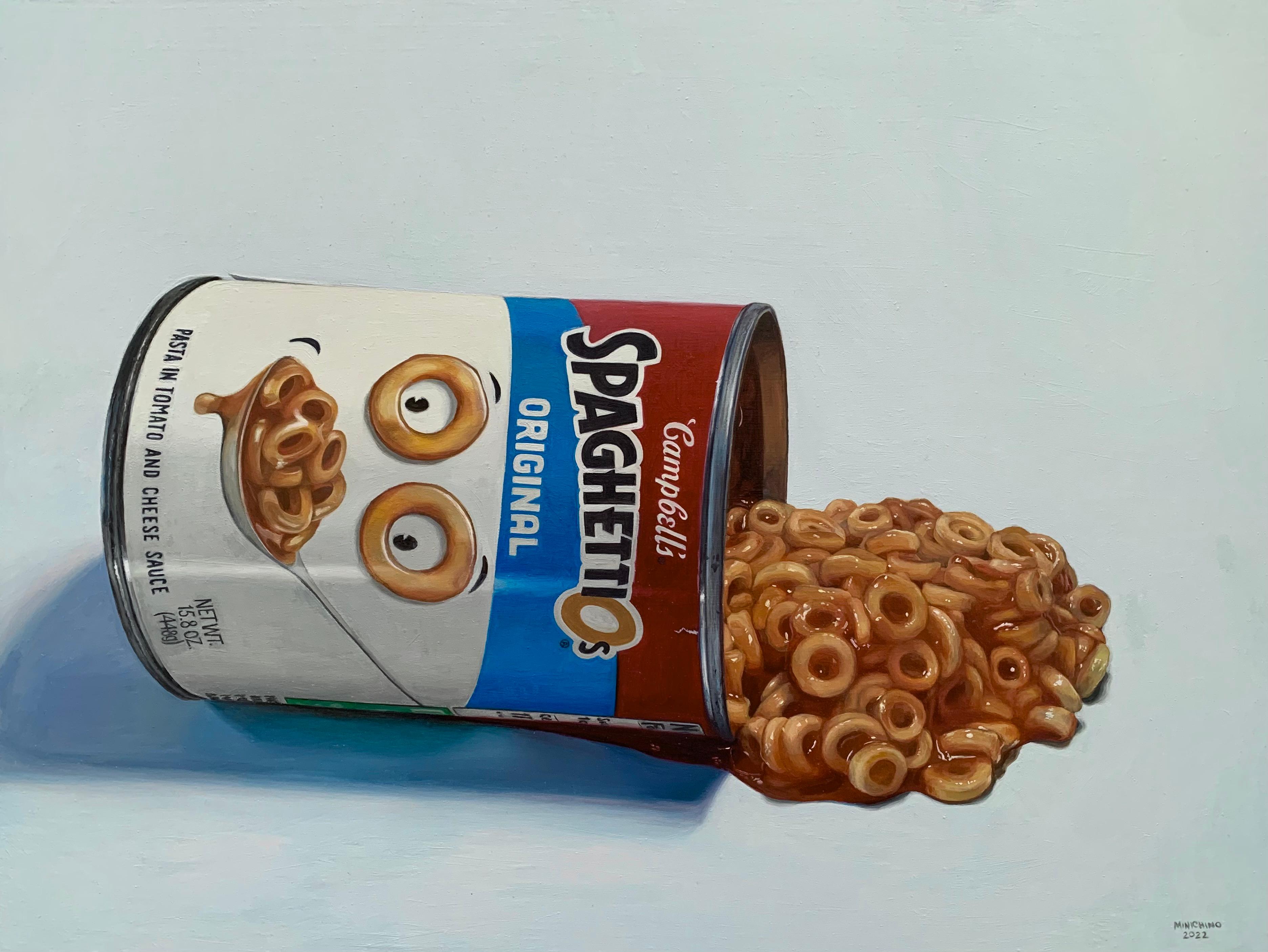 Gina Minichino Still-Life Painting - Spilled Spaghetti O's