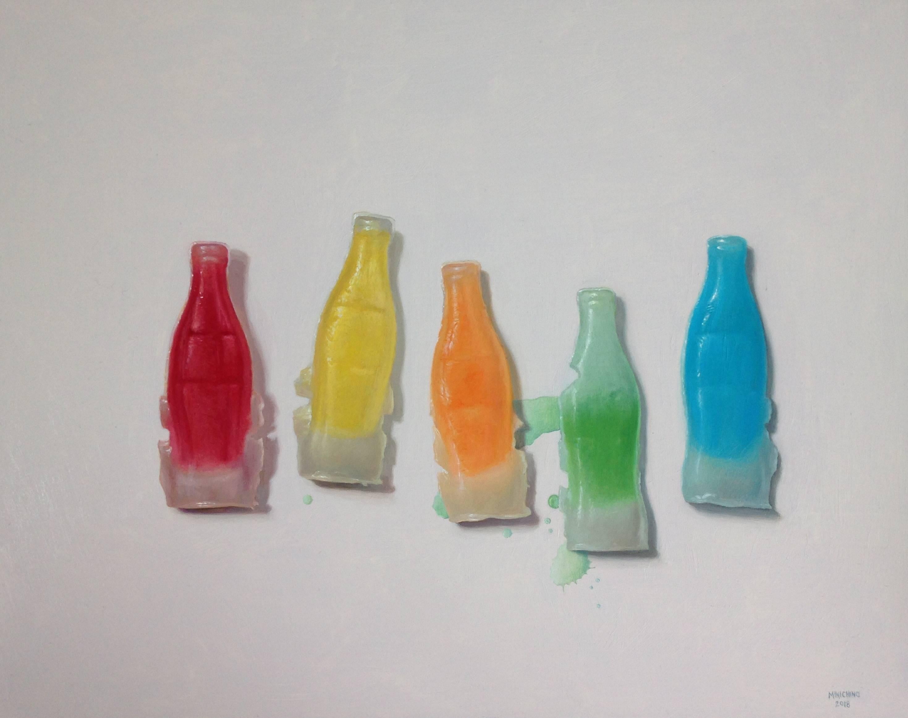 Still-Life Painting de Gina Minichino - Botellas de cera