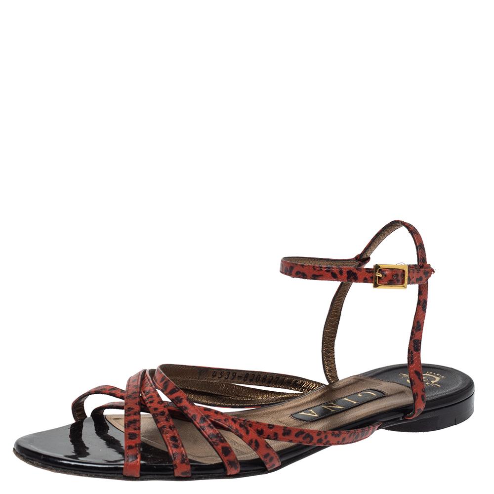 Look to Gina for feminine footwear that's ideal for everyday styling, such as these versatile leather flat sandals. They're crafted with slender straps, and set on a small heel for all-day comfort. Favour them over espadrilles for a vacation lunch