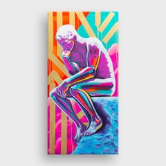 Figurative Painting of The Thinker, "Final Thought"