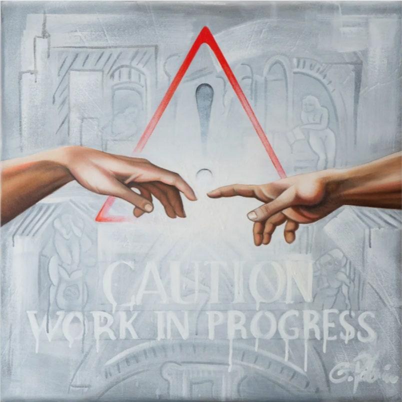 Neoklassizistisches figuratives Gemälde, „Work in Progress“