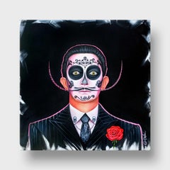 Pop Art Portrait of Salvador Dali, Oil and Acrylic on Canvas, 30x30