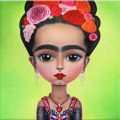 Pop Art Style Portrait of Frida Kahlo 
