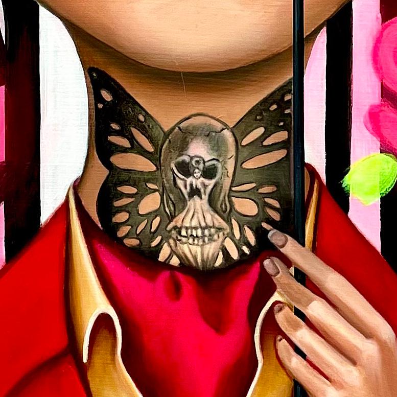 Retrato de Salvador Dalí en estilo Pop Art - Painting Arte pop de Gina Palmerin