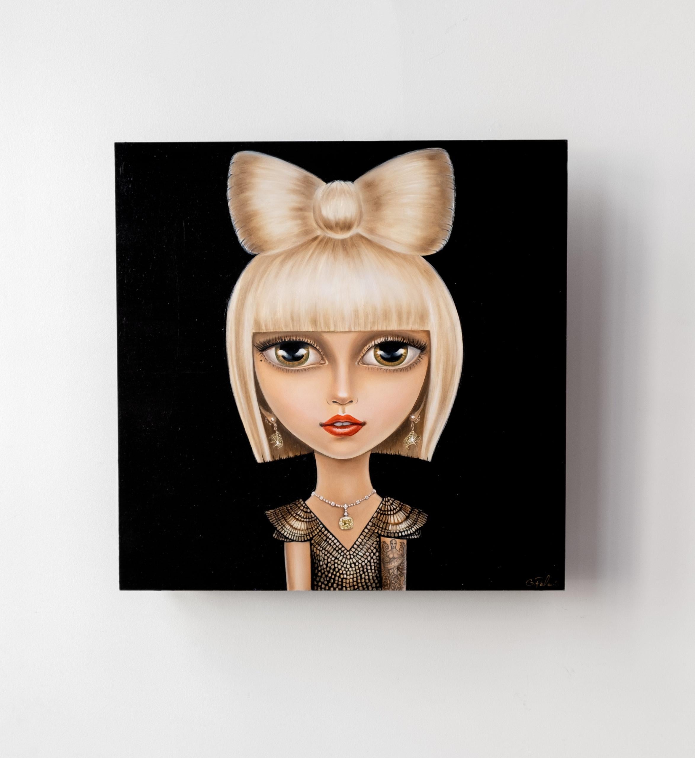 Gina Palmerin Portrait Painting - Portrait Of Pop Culture Icon Lady Gaga 