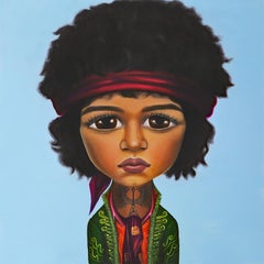 Pop Art Portrait of Jimi Hendrix 