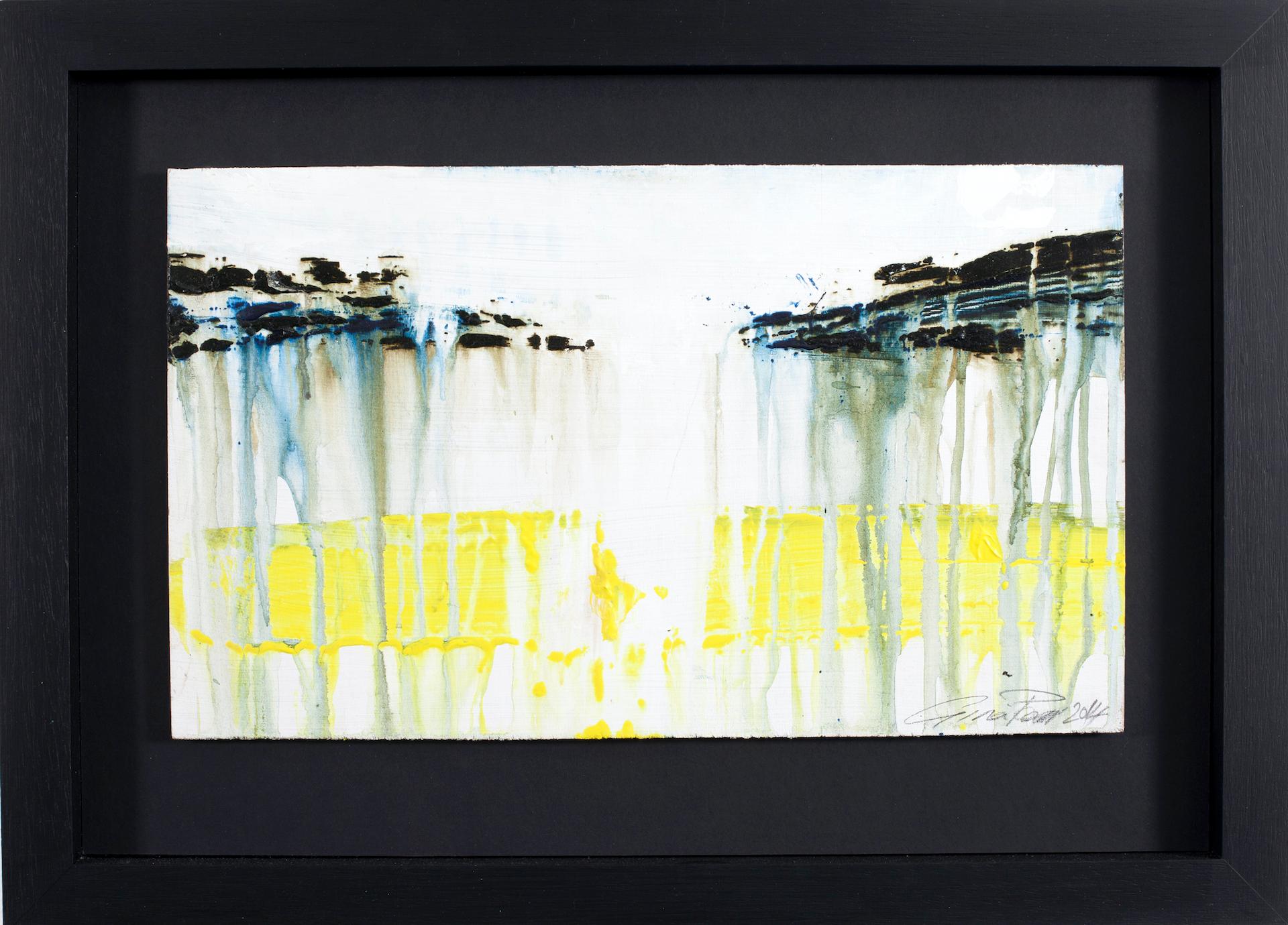 Gina Parr
Ria
Paysage marin abstrait contemporain
Huile et acrylique sur panneau de bois dur
Taille : H 39cm x L 54cm x P 5cm
Vendu Encadré dans un cadre intégral de plateau en bois noir avec un support de carte noir
(Veuillez noter que les images