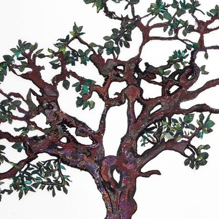 Adam et Ève Ier arbre - Contemporain Mixed Media Art par Gina Phillips