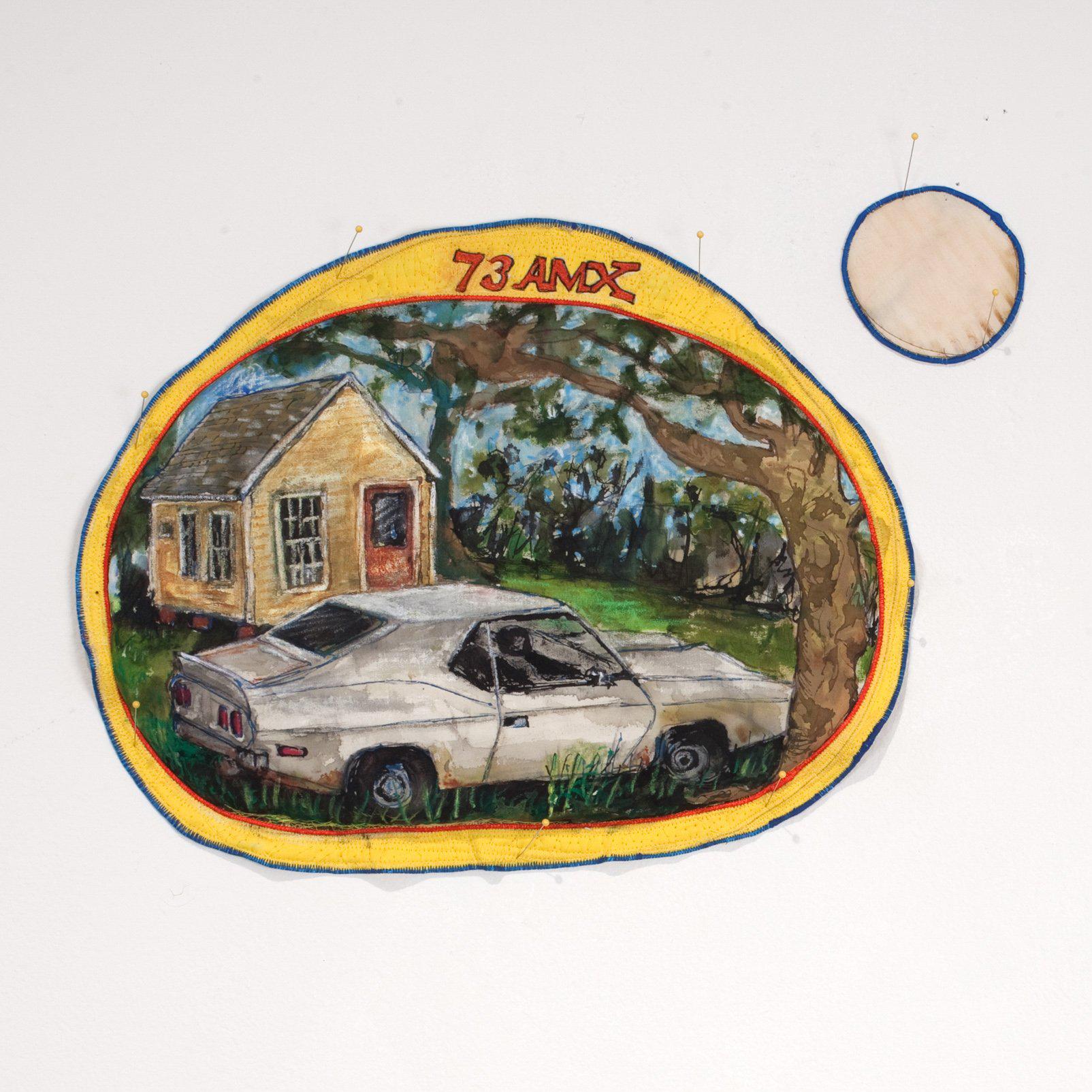 Sentimental Teeth: '73 AMX - Contemporary Mixed Media Art by Gina Phillips