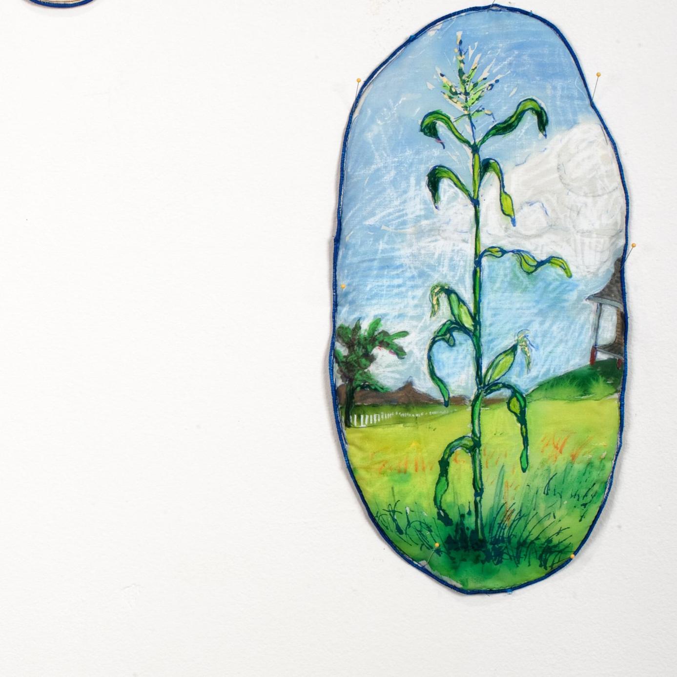 Dente sentimentale: Gamba di grano - Mixed Media Art Contemporaneo di Gina Phillips