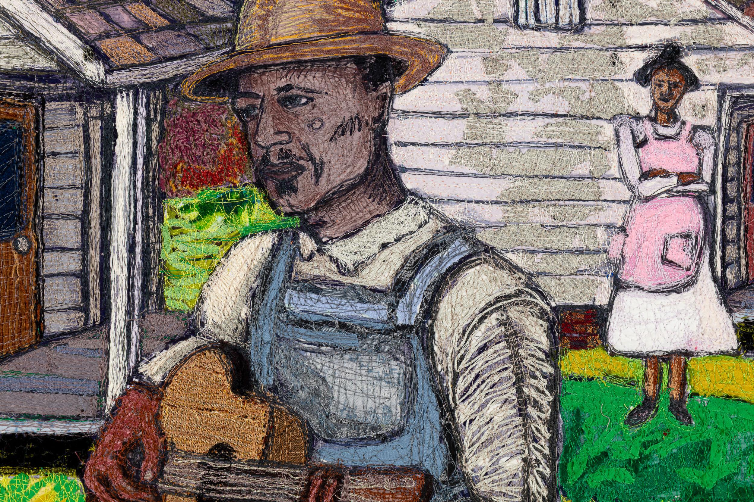GINA PHILLIPS is a mixed media, narrative artist who grew up in Kentucky and has lived in New Orleans since 1995. The imagery, stories and characters of both regions influence her work. She started her career as a painter, but over the years, has