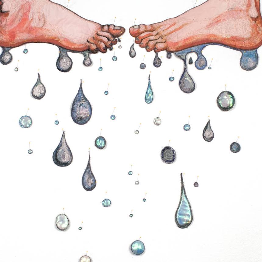 Pieds en sueur (Leakers) - Contemporain Mixed Media Art par Gina Phillips