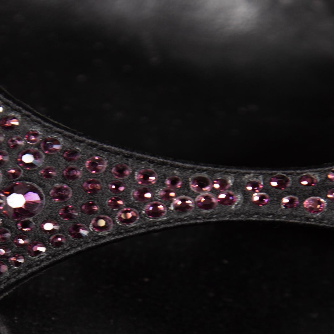 Gina Lila Kristall verzierte Slingback-Sandalen Größe UK 7,5 Damen im Angebot