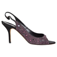 Gina Sandali con cristalli impreziositi di colore viola taglia UK 7.5