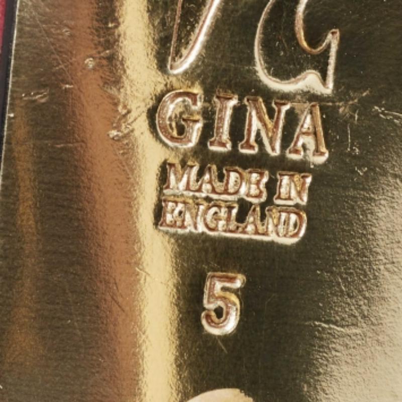 Gina Lila Python Offene Zehe Plateau Pumps Größe 38 im Angebot 4