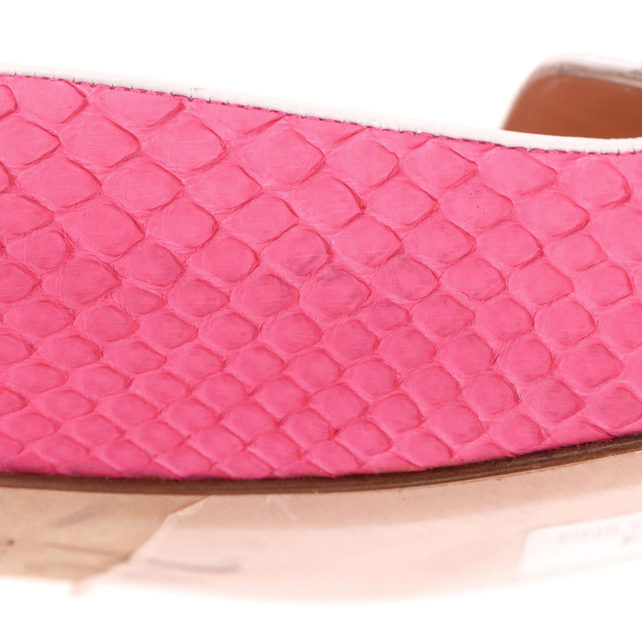 Mocassins en peau de python Gina en vente 5