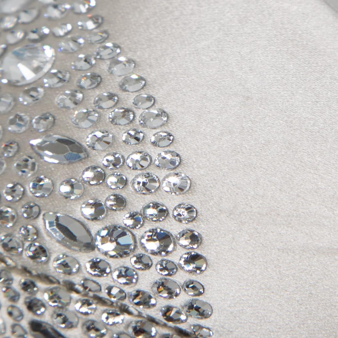 De las mujeres Gina Zapatos de tacón de punta con adornos de cristal plateado Talla UK 3.5 en venta