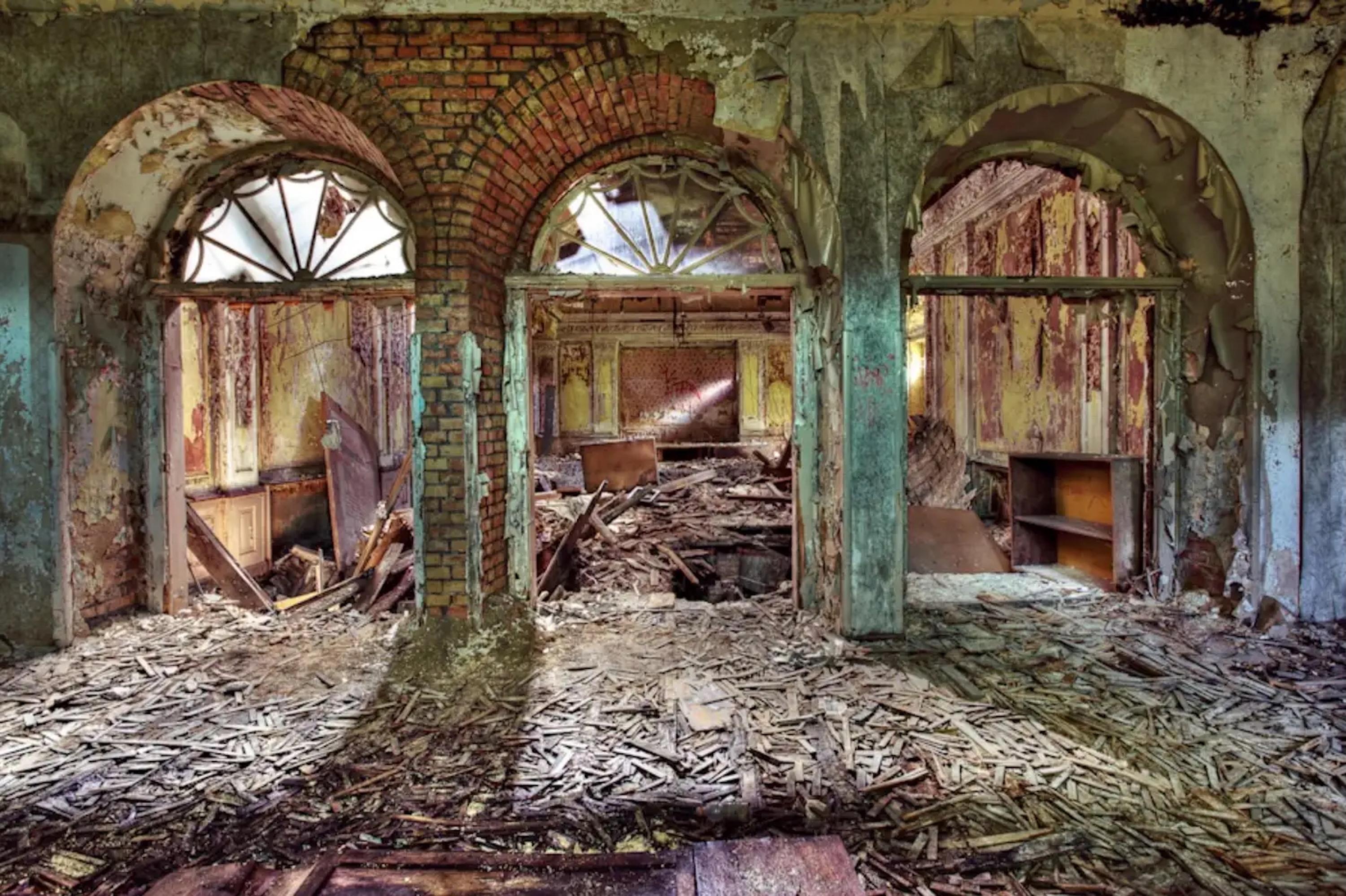 Care Home by Gina Soden - Interior of abandoned place, urbex, photography, wall