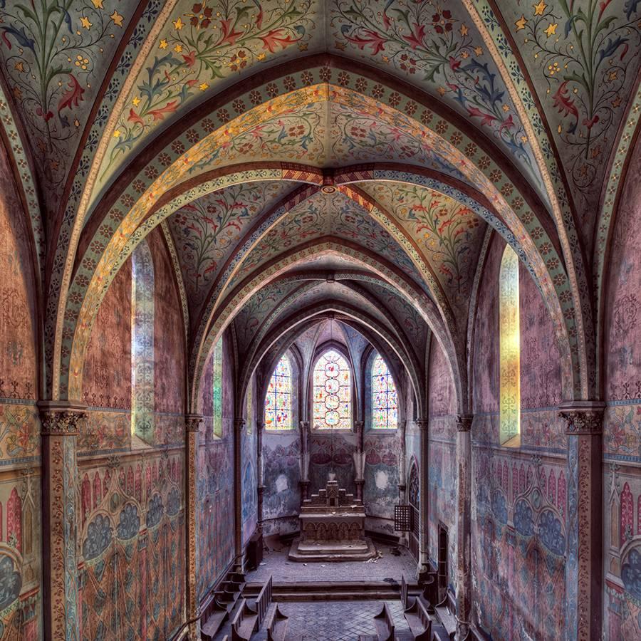 Gina Soden Landscape Photograph - Eglise, Emergence series (Interior of abandoned church)
