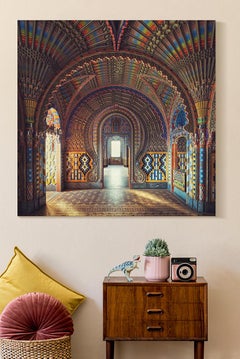 Peacock by Gina Soden - Photography, Interior of abandoned castle, Italy